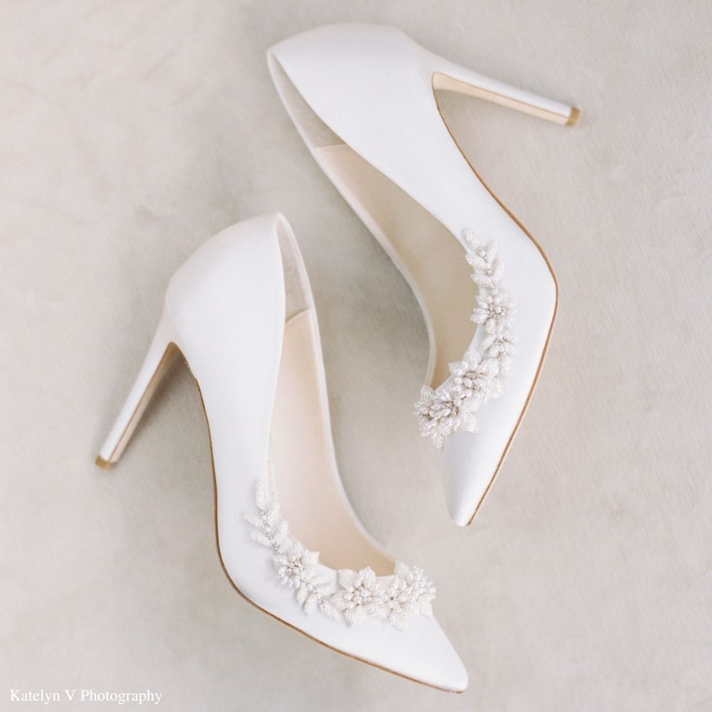 Bella Belle Ivory Floral Heels